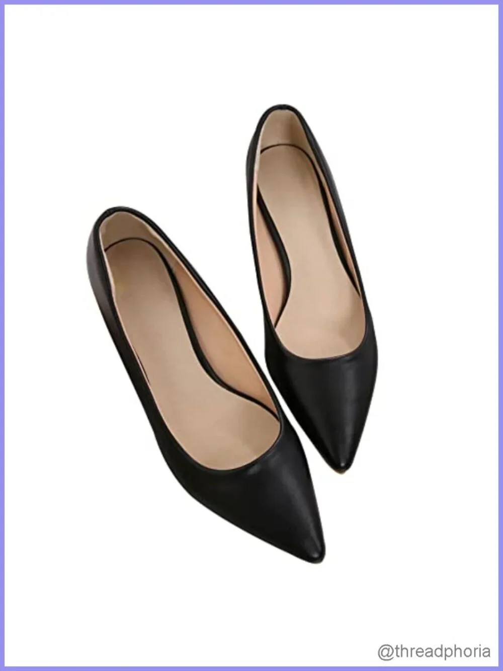 Classic Low Kitten Heel Pumps Women's Dress Shoes Office Work Faux Leather